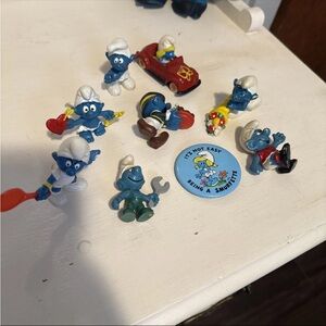 Smurfs Figurine Set vintage 1970s & 1980s